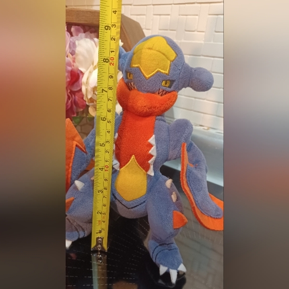 Tomy 2015 Pokemon MEGA GARCHOMP Stuffed Animal Plush Dragon Purple - Picture 2 of 9